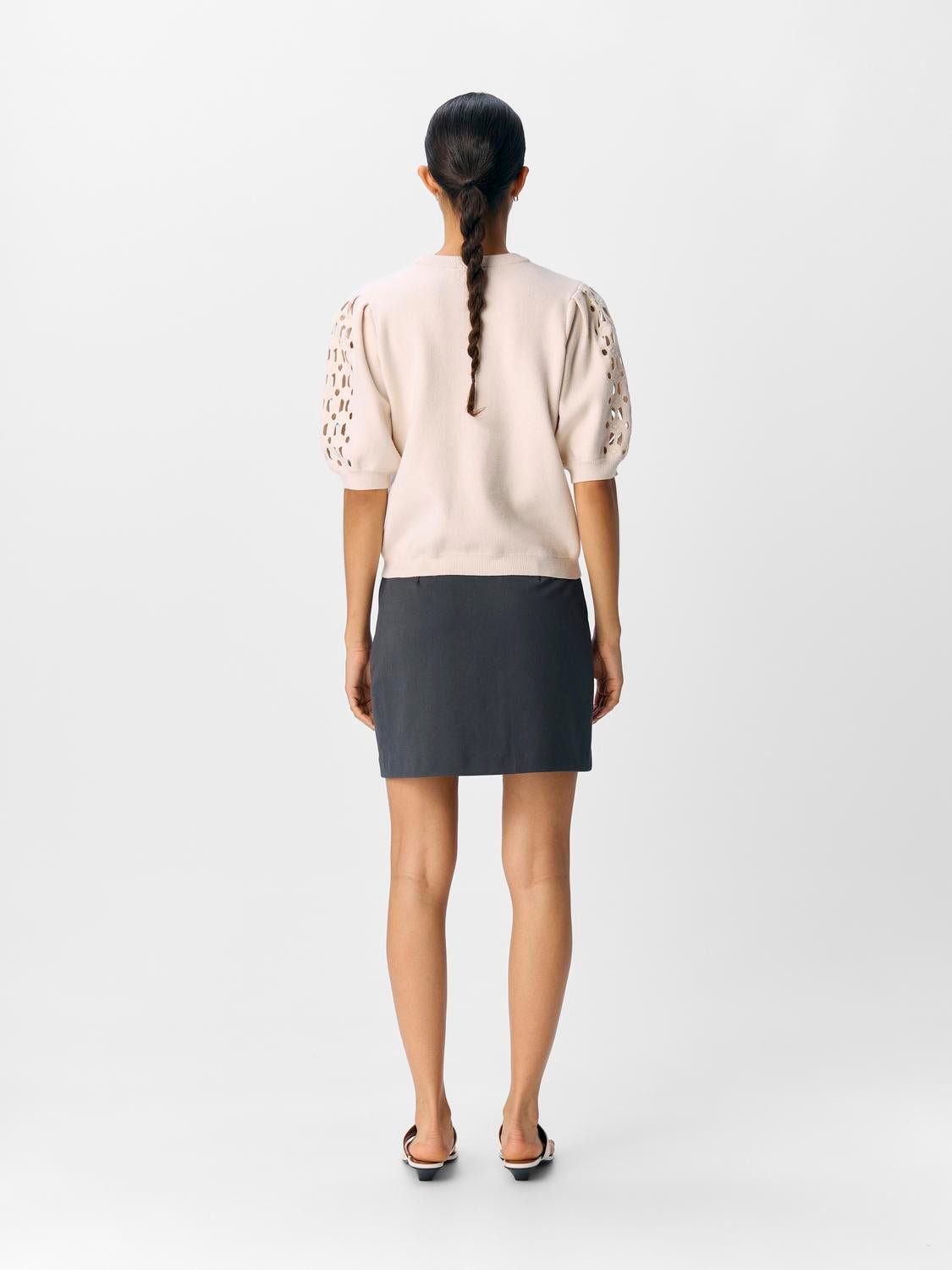 OBJYUKI Pullover - White Sand - VERO MODA & VILA Bergvik